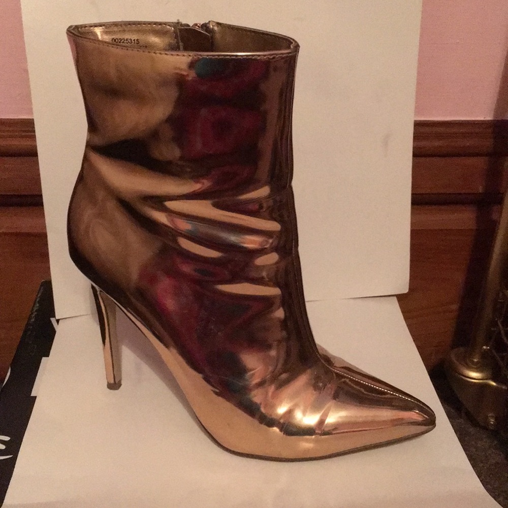Metallic Gold Booties